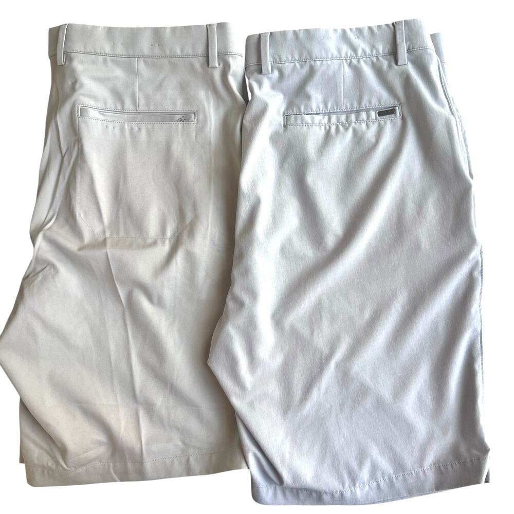 Greg Norman Golf Shorts Bundle Men’s 38 Beige Gray Performance 9”